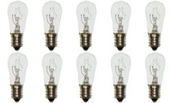 CEC Industries #3S-6/5 120V Bulbs, 120 V, 3 W, E12 Base, S-6 shape (Box of 10)