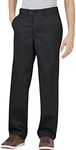 Dickies Khaki Big Boys' Flex Waist Stretch Pant, Black, 20 Husky