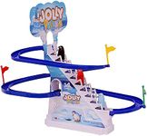 Planet of Toys Jolly Penguin Fun Playful Race Set Upgraded Version with Music On/Off Button for Quiet Play Jolly Penguin Slide Playset Safe & Durable Great Gift for Toddlers & Kids