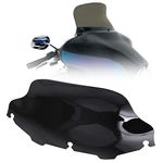 ONETK 8 inch Windshield Windscreen for Harley Davidson Touring Street Glide Electra Glide FLHT FLHTC FLHX 1996-2013,Black