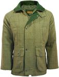 Game Mens Light Derby Tweed Hunting Shooting Jacket Coat - D35 Green