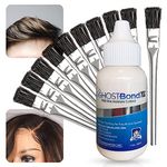 Ghost Bond XL Hair Replacement Adhesive - 1.3oz - Invisible Bonding Glue: Extra Moisture Control for Toupee Hair Piece System with 10PC Metal Tubular Ferrule Handle Acid/Flux Brushes…