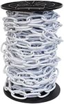 RCH Hardware CH-ST63-U57-WHT-65 Steel Chandelier Chain, White (65 Foot Reel)