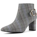 Plaid Ankle Boots