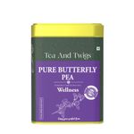 Tea And Twigs - Pure Butterfly Pea Flower Tea - 15 Teabags | Caffeine Free Herbal Tea | Relieves Stress | Ayurvedic Shankhpushpi Flower