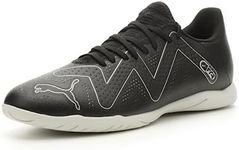 PUMA Men's Future Play Indoor Trainer Soccer Shoes Sneaker, Black/Silver, 10.5