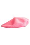 WIIES Pure Wool Winter Wear Beret Cap Pink Plain Woolmark Certified French Style Woolen Hat Unisex Beret Caps for Men Women