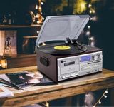 10 in 1 Multi Function OEM Brand Player Cassette Deck,CD,Vinyl(33,45,78 RPM),FM,SD,Bluetooth(in/Out) Functions Recording to USB/SD(Record Live Streaming of Apple Music & Amazon Music & Audio to USB)