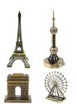 Lilone Metal Showpiece Combo - Paris Eiffel Tower | Shanghai Oriental Pearl Tv Tower | Paris Gate | London Eye for Home Decoration Items | Birthday