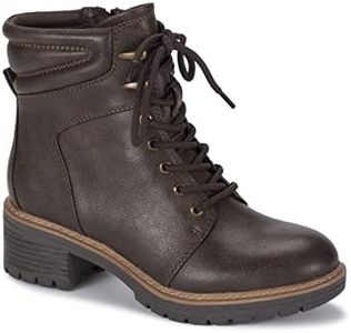Baretraps Womens Akira Faux Leather Lace Up Ankle Boots Brown 11 Medium (B,M)