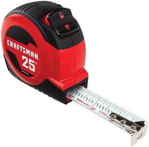 CRAFTSMAN 25-Ft Tape Measure with Fraction Markings, Retractable, Self-Locking Blade (CMHT37225)