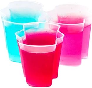 EZ-SQUEEZE 100 Pack Jello Shot Cups without Lids - Patented Squeezable 2oz Jello Cups - Premium Plastic Shot Cups - Reusable Jello Shot Containers for Halloween, Wedding, Parties (Lids NOT Included)