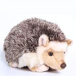 TAMMYFLYFLY Lifelike Hedgehog Plush Stuffed Animal Toy Desert Hedgehog Cute Animal Model (6 inches)