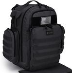 Dinictis 40L Diaper Bag Backpack for Dad,Travel Baby Nappy Bags for Men,Baby Accessories for Daddy- Tropical Black