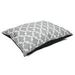 Majestic Pet Rectangle Large Dog Bed Washable – Non Slip Comfy Pet Bed – Dog Crate Bed Super Value Pillow Dog Bed – Dog Kennel Bed for Sleeping - Dog Bed Large Breed 46 x 35 Inch – Trellis Gray