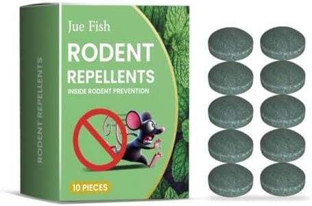 Mouse Repellent, 10 Pack Peppermint Oil Mouse and Squirrel Deterrent for Indoor-Outdoor Garage, Rat Poisoning for Inside Home, Natural Repellent to Keep Rodents Out of Car, Rat Controller Pills