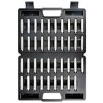 Number Letter Punch Set (39 Piece - Industrial Grade Steel Stamps) 1/4" Letters A-Z, Numbers 0-9, and 4 Extra Symbols - Hard Shell Plastic Storage Case Included