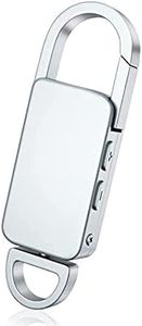 Technoview Spy Keychain Digital Voice Recorder - Hidden Spy Audio Recorder for Lectures, Meetings, Interviews, Music, with 8GB Inbuilt Memory (Silver)