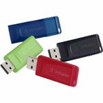 VERBATIM 16GB Store 'n' Go USB Flash Drive, Black/Blue/Green/red (99123), 16 GB 4 Pack