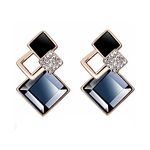 Shining Diva Fashion Copper Italian Designer Collection Drop Earrings for Women (Blue)(rrsd9690er)