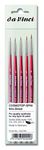 da Vinci Brushes 5507A2 5580 Spin Miniature Detail (Sizes 10/0, 5/0, 3/0, 2/0, 0) Artist Brush Set, Red, 5 Count (Pack of 1)