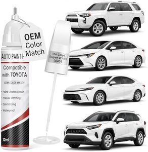 Ice Cap/Super White(040) Touch Up Paint for Toyota, 0.4 fl oz OEM Color Match Professional Grade Car Paint Scratch Remover for Avalon/RAV4/Camry/Corolla/Highlander/Prius/Sequoia/Sienna/Tacoma