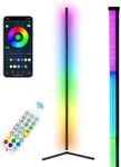 WISIMMALL RGB Corner Floor Lamp, Bl