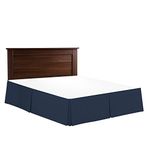 HC COLLECTION Hotel Luxury Bed Skirt/Dust Ruffle 1800 Platinum Collection-14 inch Tailored Drop, Wrinkle & Fade Resistant, Linens (Queen, Navy Blue)