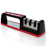 Cubikook Sharpener Kitchen Knife CS-T01 Complete 3-Stage Diamond Tungsten Ceramic Tool, Easy and Safe to Use, Fast and Effective Sharpening