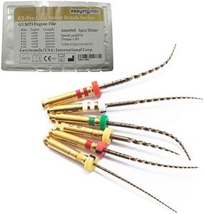 SNAWOP Dental Endodontic Niti Rotary Files 6PCS X3-Pro Glod Taper Endo Root Canal Treatment File (25MM Assorted)