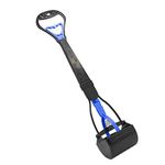 Living Express 28" Large Pooper Scooper for Dog-Long Handle Dog Poop Scooper-Pet Waste Pick Up Jaw Scooper Without Smelling,Durable Spring Easy to Use,Perfect for Grass,Dirt,Gravel,Blue