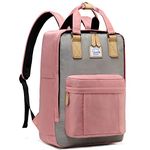 Laptop Backpack for Women,VASCHY 15.6 Inch Water Resistant College School Backpack Bookbag Casual Daypack for Teacher/Teen Girls/Business/Travel Pink