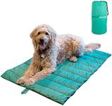 Bom Garoto Portable Pet Mat - 46.5 x 33 Inch Cat and Dog Mat for Crate Bed, Dog Cage, Fireside or Camping! Waterproof Dog Beds for Medium Dogs and Small Dogs. Large Dog Bed with Storage Carry Bag