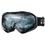 OutdoorMaster OTG Ski Goggles - Over Glasses Ski/Snowboard Goggles for Men, Women & Youth - 100% UV Protection (Light Blue VLT80%)