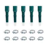 Garbnoire Heavy Duty Standard Size 0.75 Inch Hose Connector With Adjustable Clamps for Garden Water Pipe & Car, Bike Washing Accessories | Suitable Connecting Hose Pipe (Color May Vary) (Pack of 5)