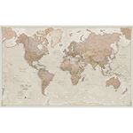 Maps International Giant World Map - Antique World Map Poster - Laminated - 77.5 x 46