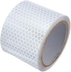 Reflective Tape self-Adhesive Warning Tape Reflective Sticker Night Reflector Tape Warning Tape, White Durable Processing