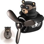 Bear Pilot Car Air Freshener Reusable Cartoon Car Vent Aroma Diffuser Car Air Outlet Scented Clip with Rotating Propeller Air Outlet Aromatherapy Fragrance Ornament for Car Interior Decor(Bear Pilot)…