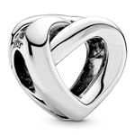 Pandora Moments Women's Sterling Silver Knotted Heart Bracelet Charm, No Box