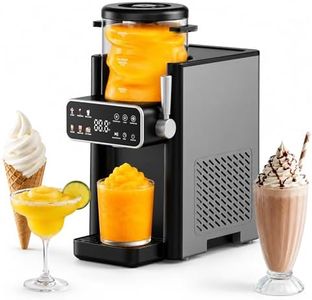 Slushie Machine for Home No Ice Needed Frozen Drink Maker with 6 Preset Modes for Ice Cream, Frappés, Milk Shake, Slushy Machine with LED Display Ideal for Family Gathering, Black, 1 Pack+6 Modes