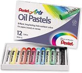 Pentel Arts Oil Pastels, 12 Color Set (PHN-12)