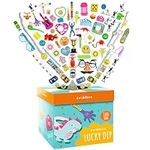 THE TWIDDLERS - 100 Piece Lucky Dip Box Party Favours for Kids, Pass The Parcel, Assorted Pinata & Party Bag Fillers, Classroom Game Prizes with Gifts for Boys & Girls