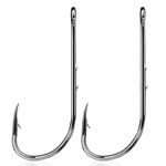 9KM DWLIFE Baitholder Fishing Hooks 50Pcs Double Barbs Worm Hook Black/Offset/Long Shank/Closed Eye for Fishing Rigs Freshwater Saltwater(Size 12#)