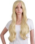 MapofBeauty 50 cm/ 20 Inch Long Curly Natural Fashion Beautiful Wig (Blonde)