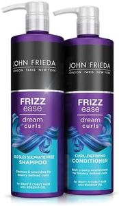 John Frieda Frizz Ease Dream Curls SLS/SLES Sulphate Free Shampoo & Conditioner Set 2x 500 ml for Naturally Wavy & Curly Hair