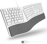 Macally Wired Ergonomic Keyboard for Mac - Comfortable Split Keyboard Mac, Compatible Apple Keyboard with Numeric Keypad - Ergo Keyboard for Mac MacBook Pro/Air iMac