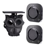1/2 Mile Long Range Solar Wireless Driveway Alarm System IP65 Weatherproof Outdoor Motion Detectors&Sensor 120dB Sound Security Alert System Monitor&Protect Property (2R1S)