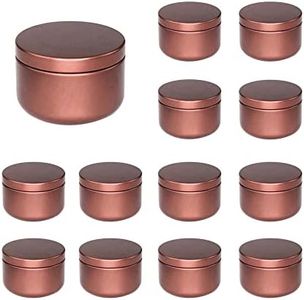 30 Pack 50ml Dark Brown Aluminum Candle Tin Cans Empty Round Crafts DIY Candle Making Arts and Storage Container for Tea Candy Gift