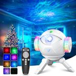 Galaxy Projector, 8 Nebula Modes Planet Star Night Light Projector with Remote Control, 360° Adjustable Ceiling Starry Star Light for Kids Teen Bedroom/Party/Home, White