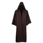 Bichingda Adult Cloak for Jedi Robe Hooded Cloak Halloween Christmas Party Cosplay Costume Vampire Cloak Tunic Hooded Uniform